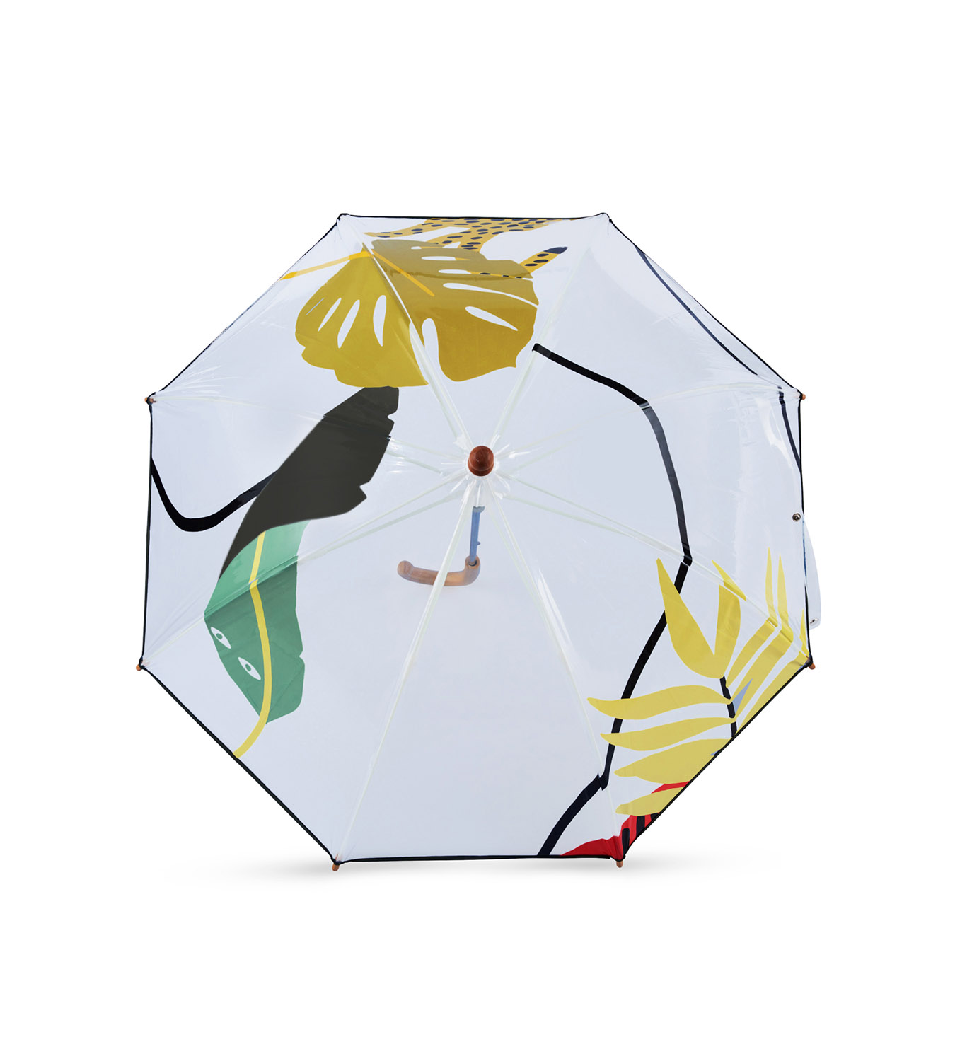 Parapluie Enfant Transparent Sonic - 46cm, Forme Cloche - Manuel, Léger, Coloré