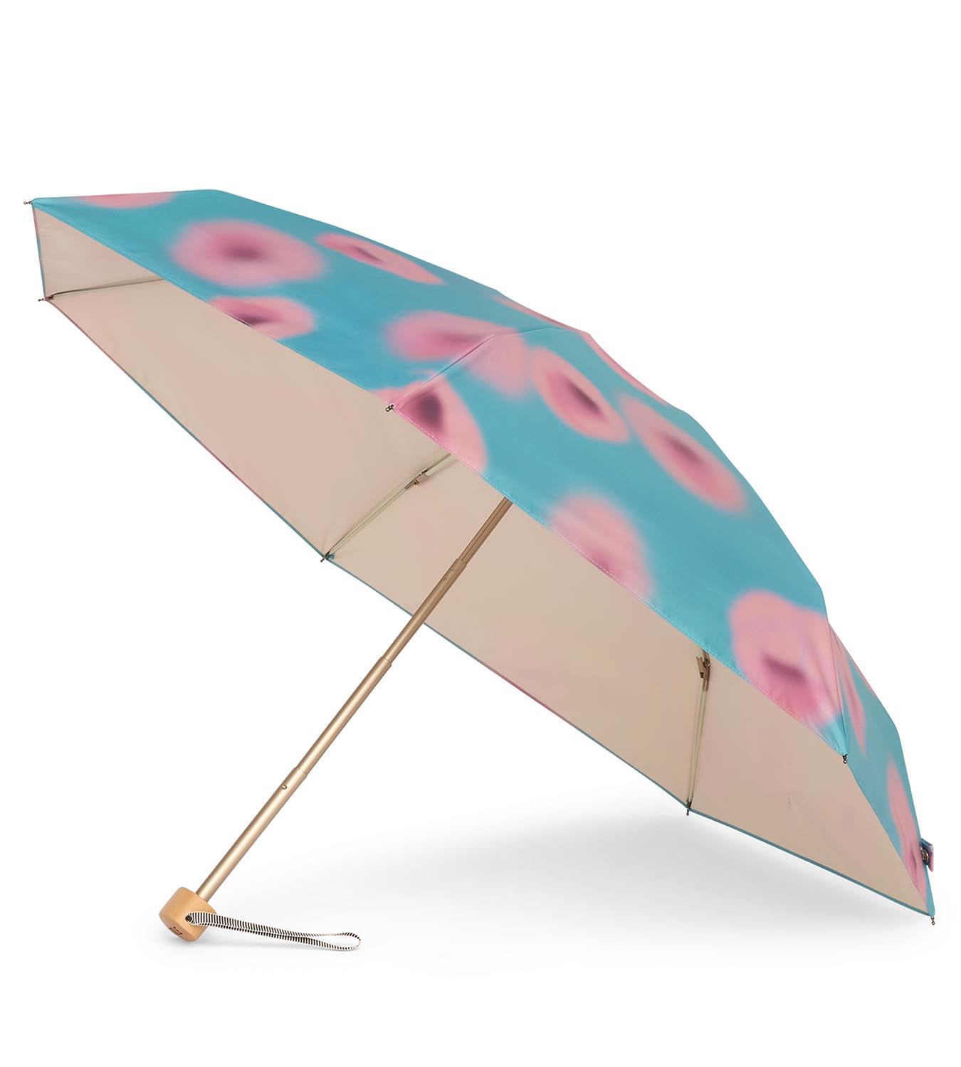 UV protection compact umbrella - Sun & Rain - Pink Tulips - PYXIS - Image 3