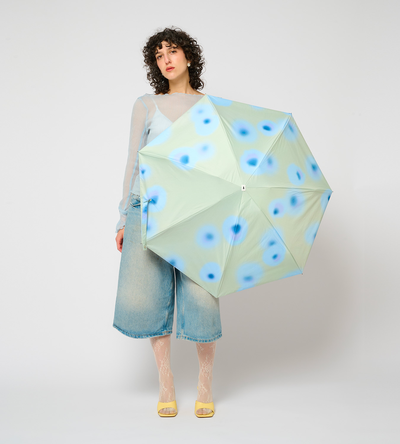 UV protection compact umbrella - Sun & Rain - Blue Tulips - DIWÖ - Image 4