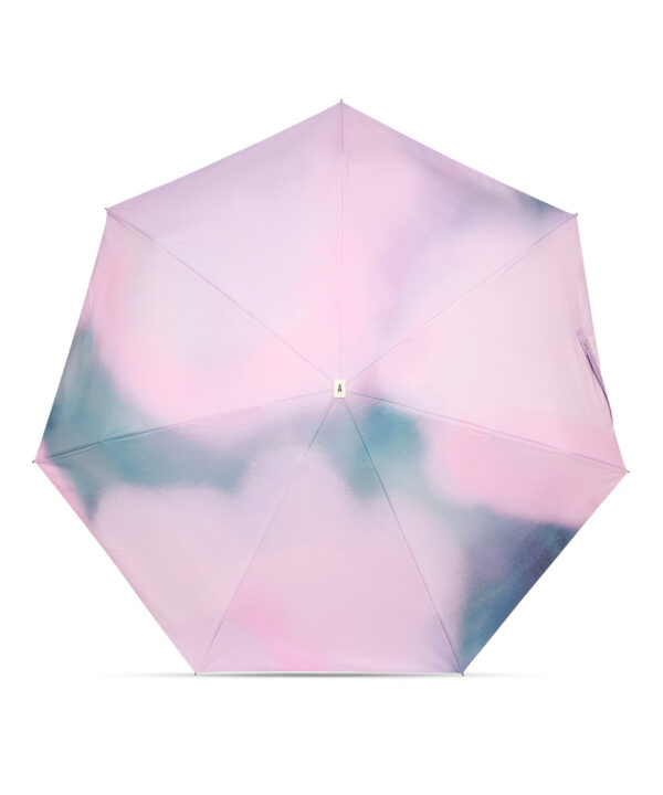Alternative view of UV protection compact umbrella - Sun & Rain - Pink Tie & Dye - AETHERA