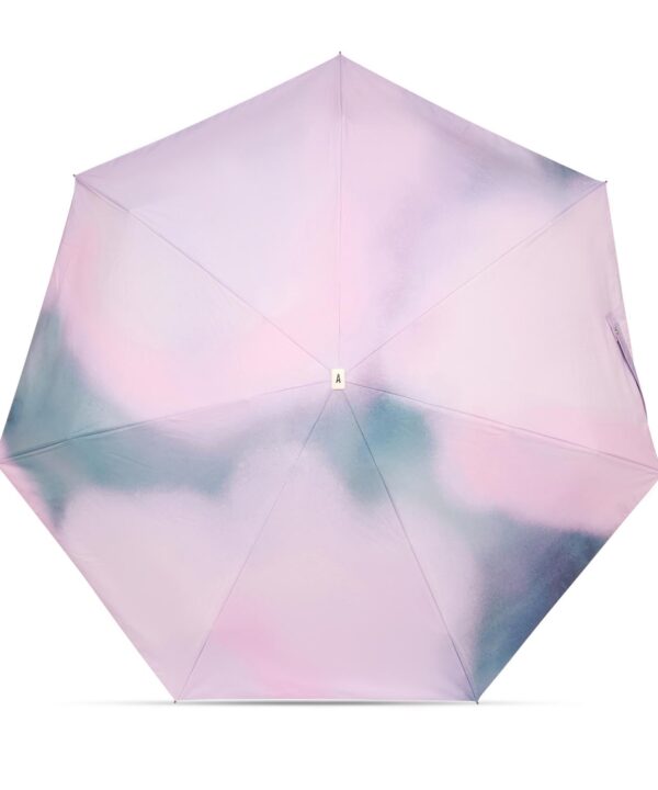 Alternative view of UV protection compact umbrella - Sun & Rain - Pink Tie & Dye - AETHERA