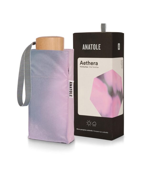UV protection compact umbrella - Sun & Rain - Pink Tie & Dye - AETHERA