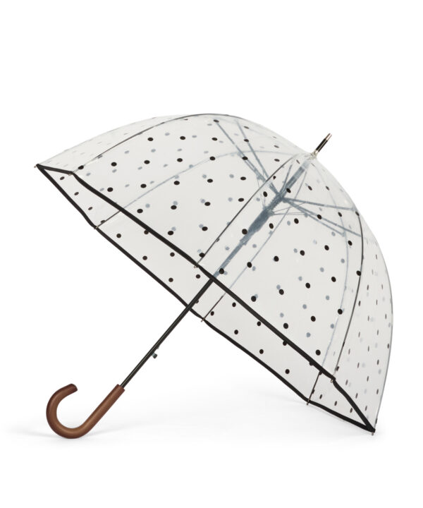 Parapluie cloche transparent adulte - Pois noirs - Anny