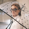 Clear dome umbrella - Black Polka Dots - Anny - Image 2