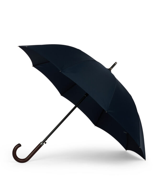 Grand parapluie droit classique bleu nuit - 10 baleines - COLETTE