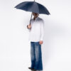 Grand parapluie droit classique bleu nuit - 10 baleines - COLETTE – Image 3