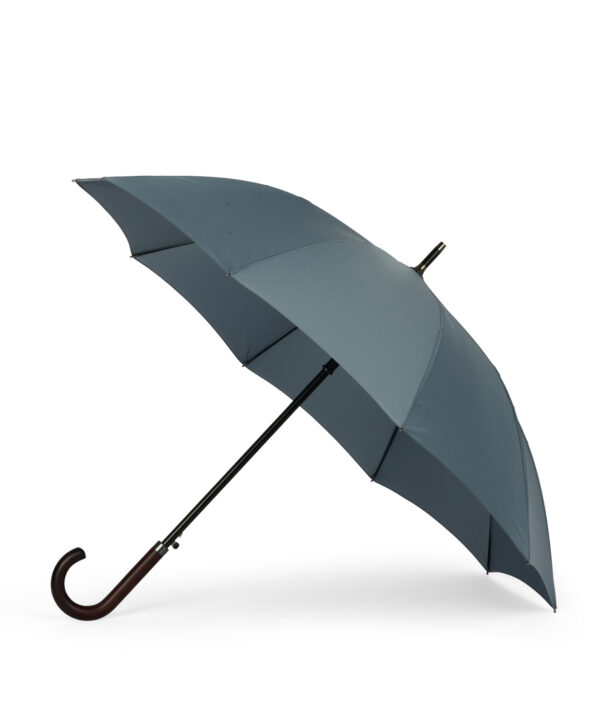 Grand parapluie droit classique bleu-gris - 10 baleines - VICTOR