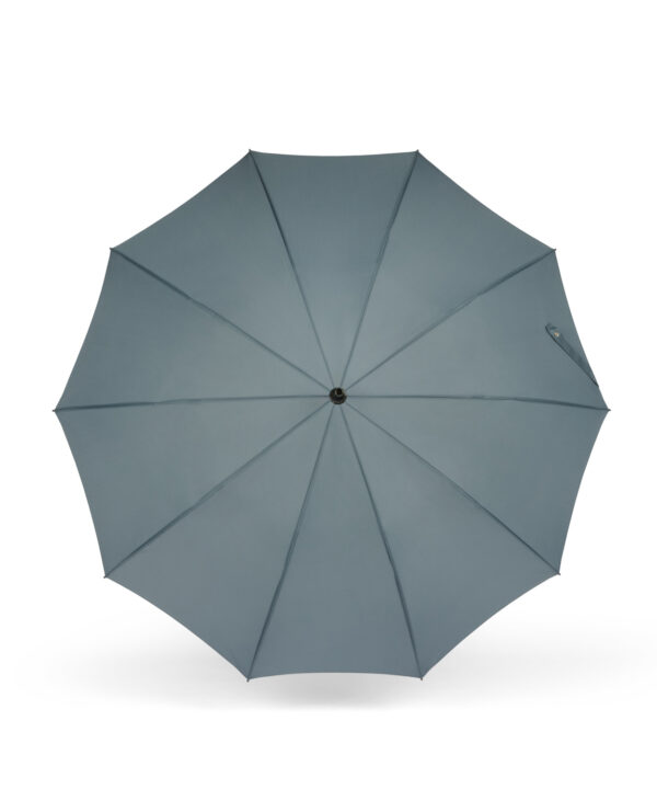 Alternative view of Grand parapluie droit classique bleu-gris - 10 baleines - VICTOR