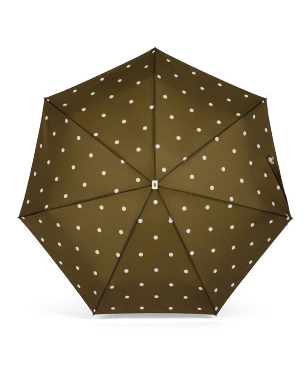 Alternative view of Khaki & Polka Dots compact Umbrella – ANGÉLIQUE